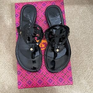 Miller Patent Black Sandals